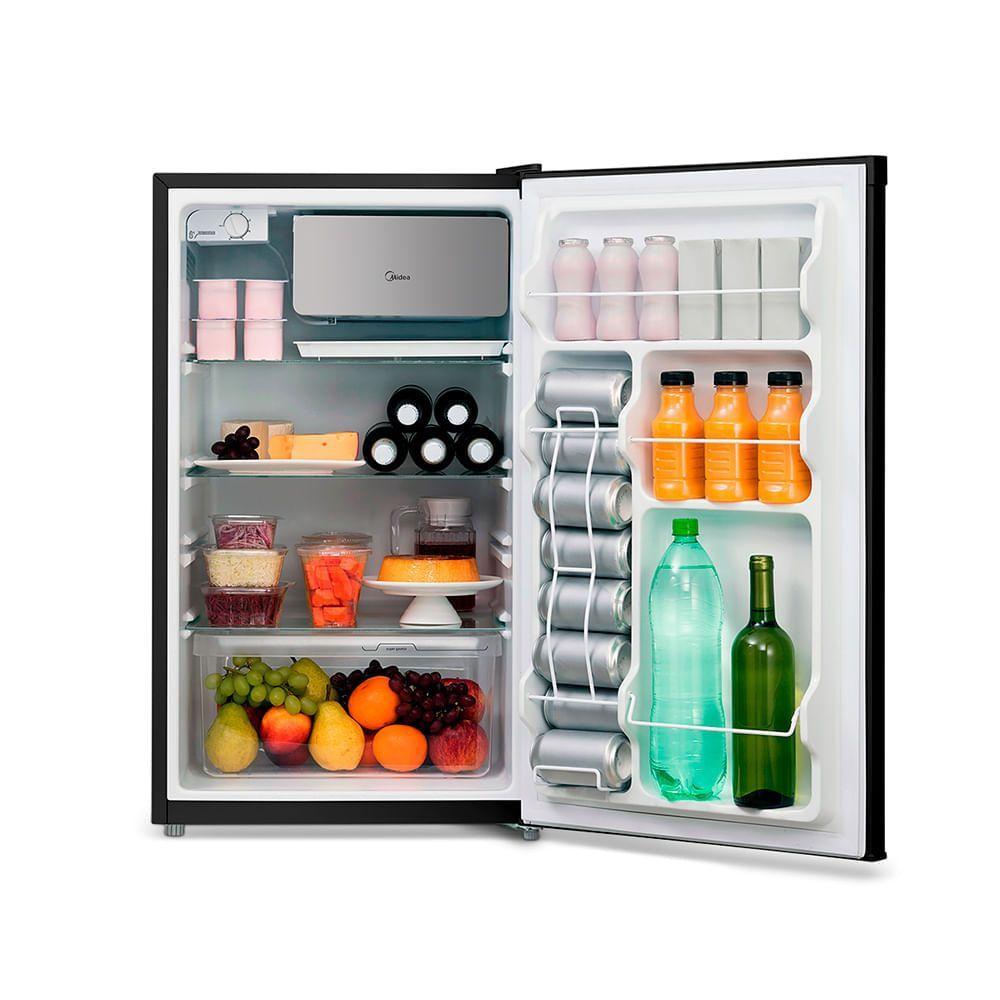 Miniatura Frigobar Midea Black Edition Preto 124 Litros MRC12B1-B 110V