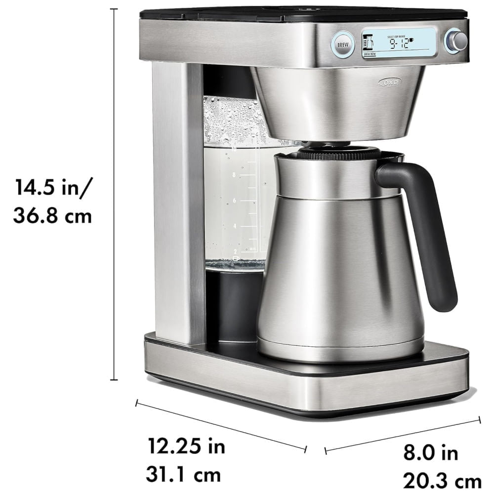 Miniatura Cafeteira de 12 xícaras com Jarra Térmica de Parede Dupla com Isolamento a Vácuo e Controle de Temperatura, 110V, OX...