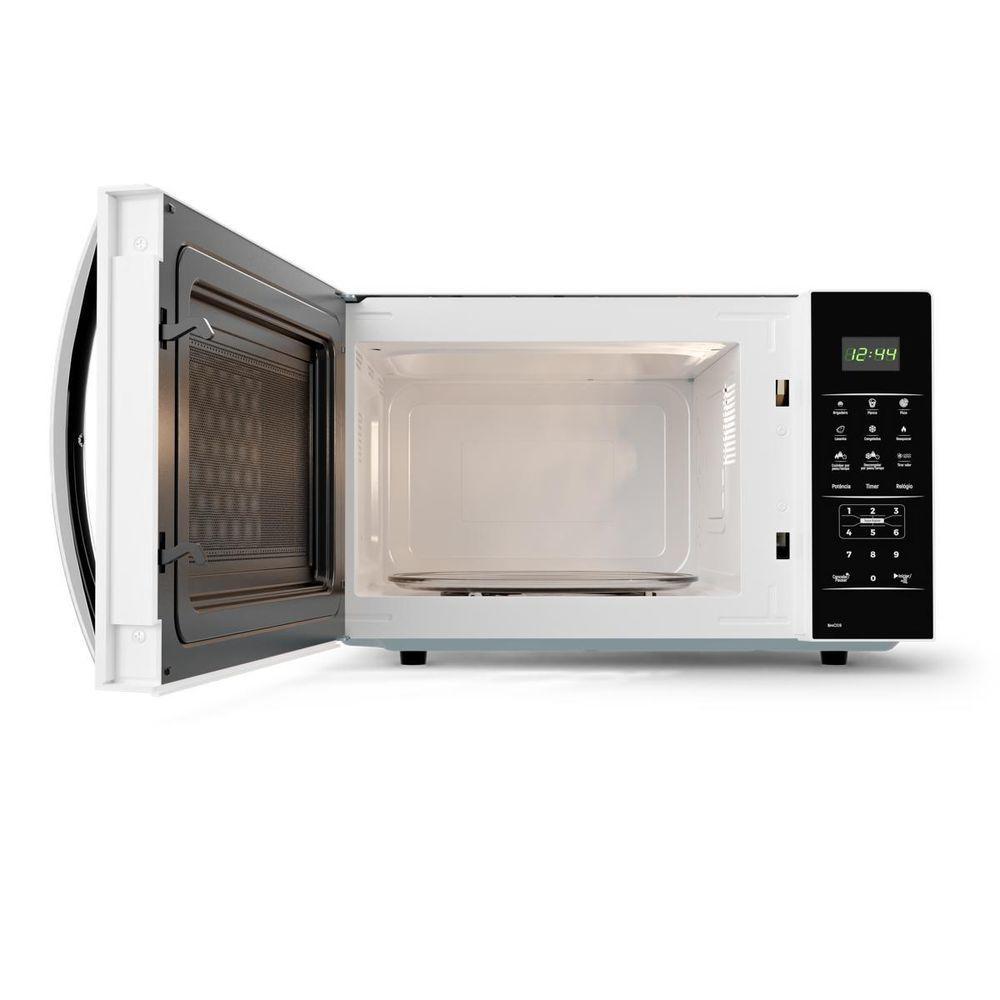 Miniatura Micro-ondas Britânia 28L Branco Espelhado Limpa Fácil BMO30 110V