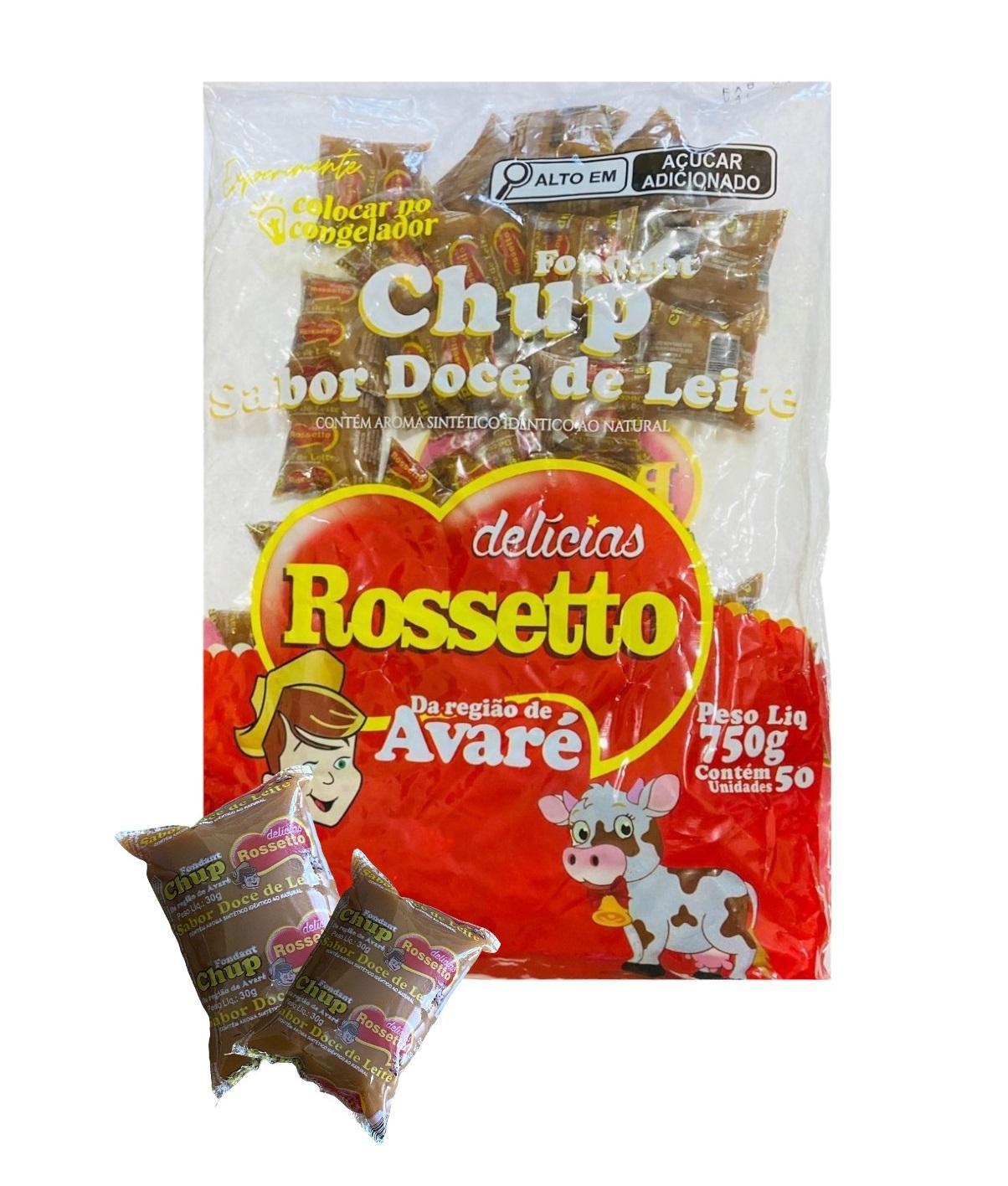 Miniatura Kit 3 Pacotes Com 50 Un Chup Doce De Leite Rosseto 1,5Kg