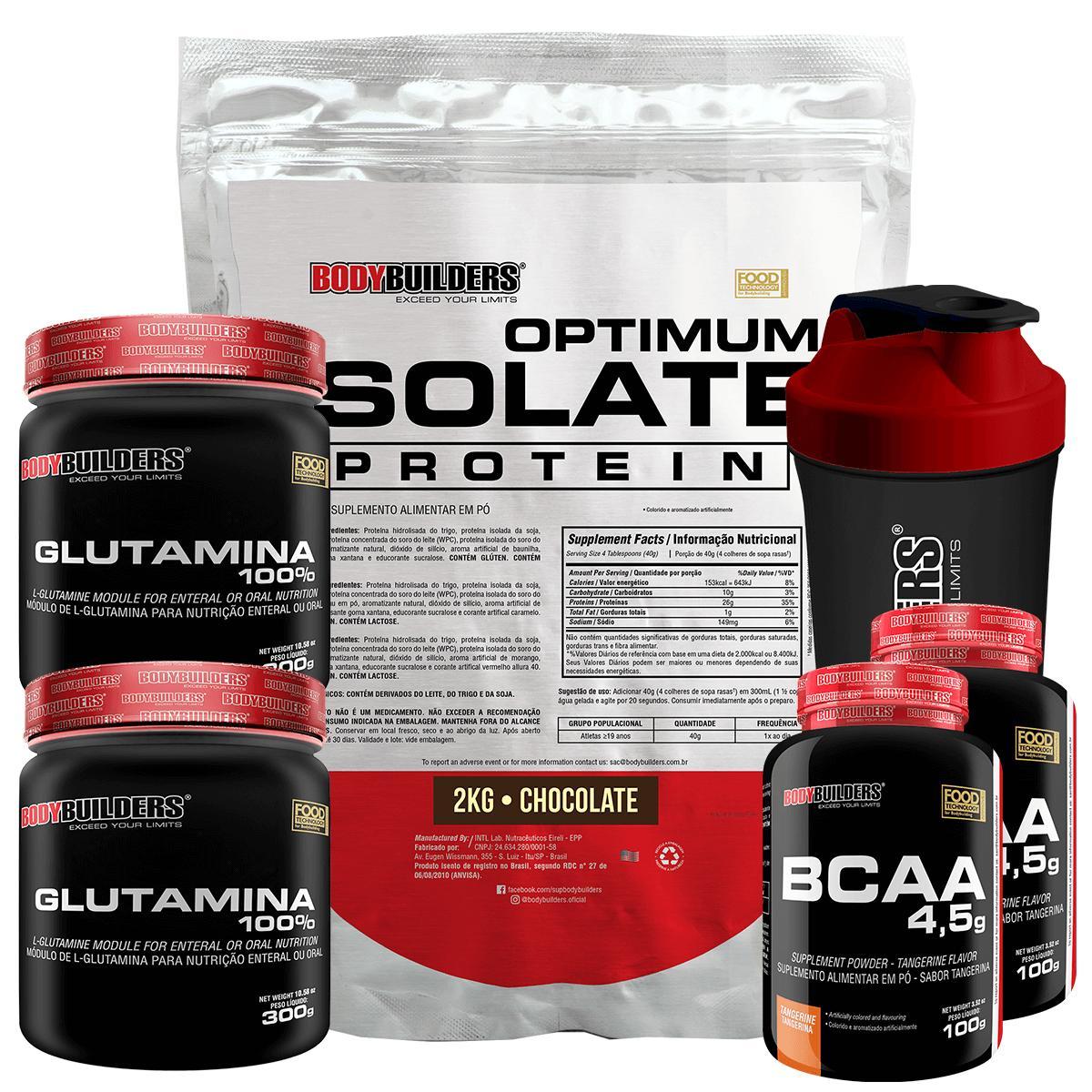 Miniatura Kit Optimum Isolate Whey Protein 2Kg+ 2 Bcaa 100G