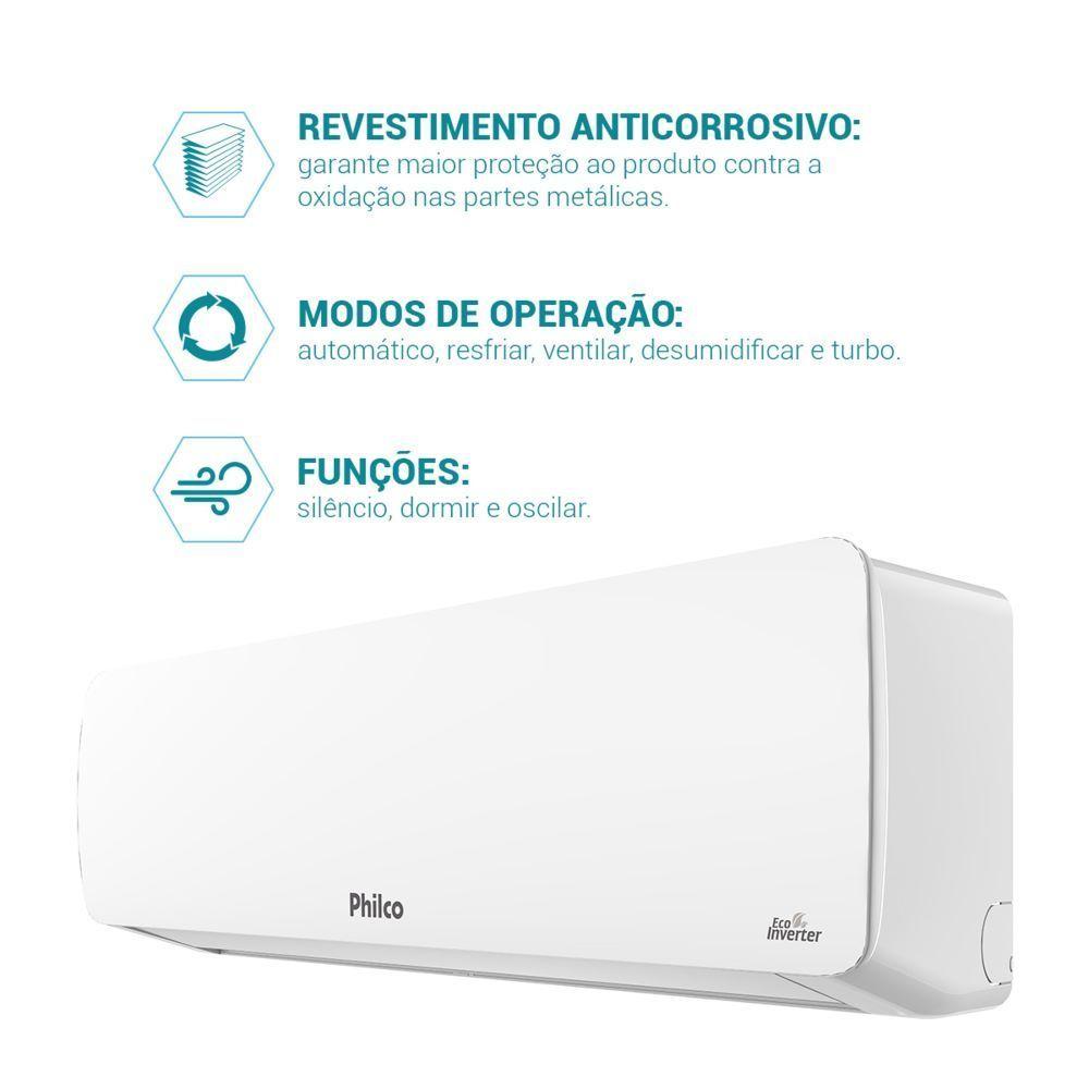 Miniatura Ar Condicionado Split Inverter Philco PAC18FC 18000 BTUs Frio 220V