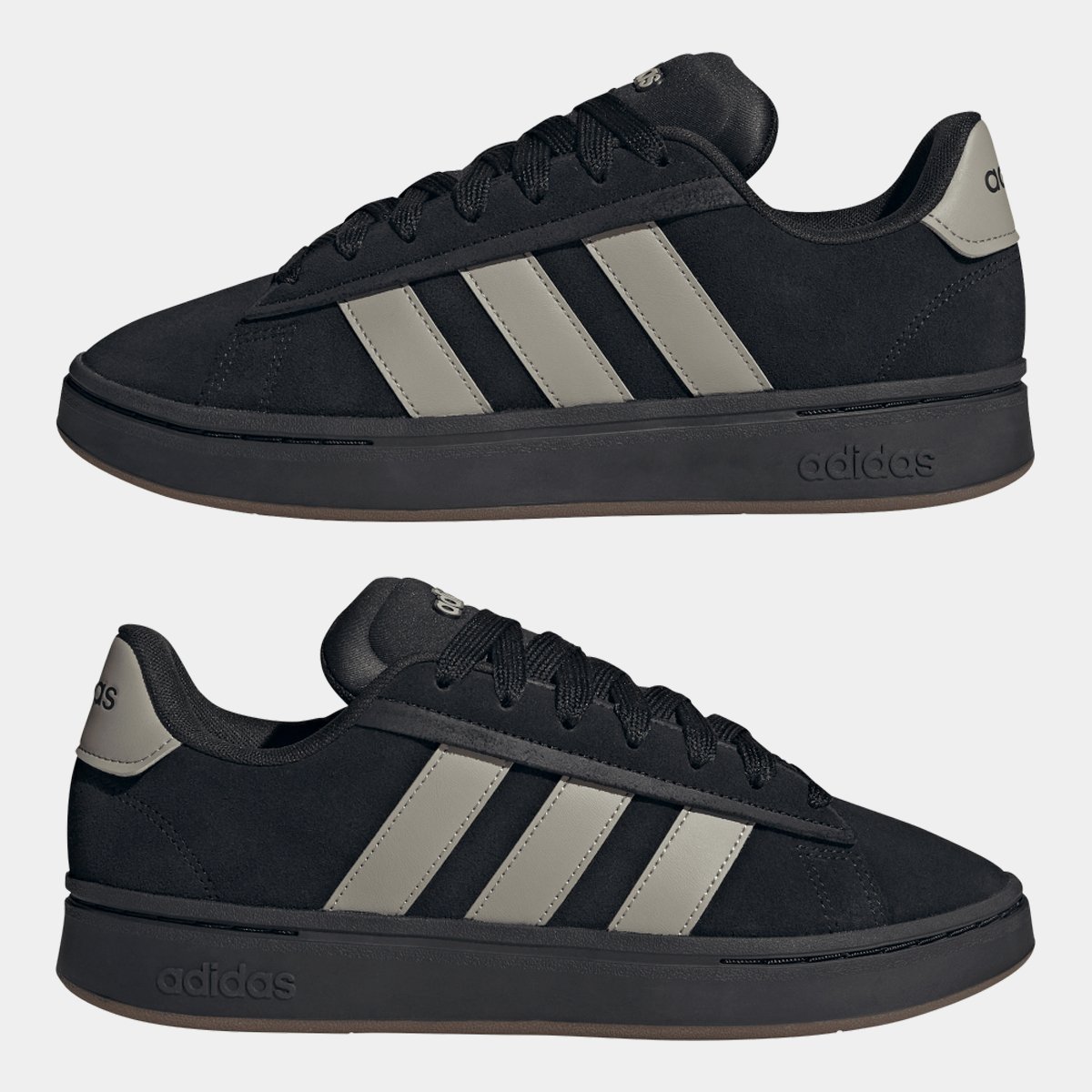 Tênis Couro Adidas Grand Court Alpha Masculino Preto+Cinza - 37