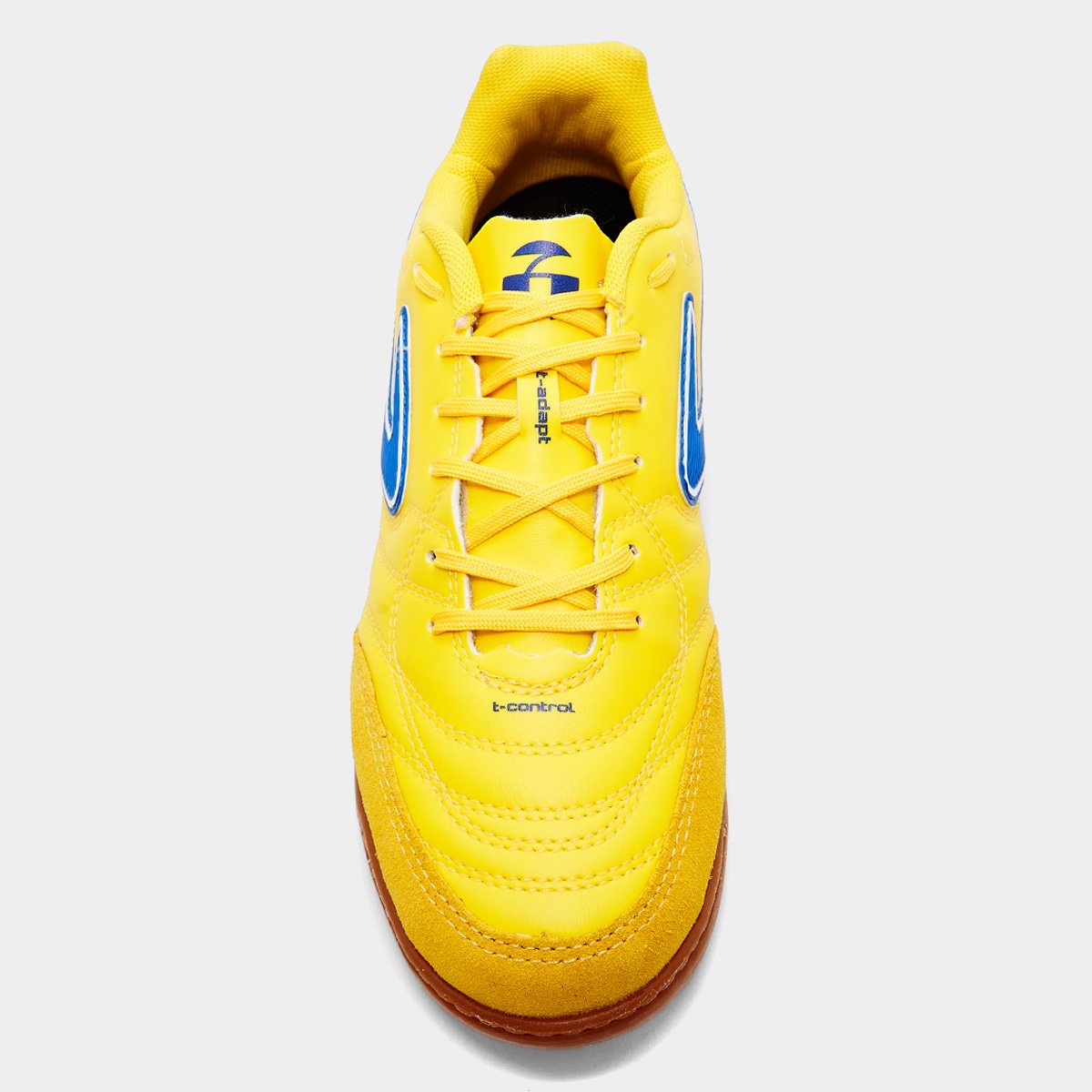 Miniatura Chuteira Society Topper Maestro Club V Prisma Unissex Amarelo+Azul - 38