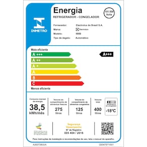 Geladeira Electrolux IB6B Inverter 400L Frost Free Bivolt Black Inox
