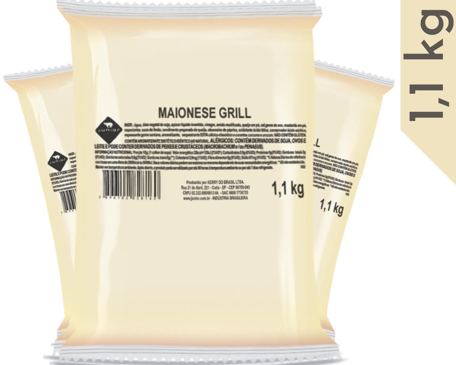 Miniatura Maionese Grill Junior Food Service Refil Pouch - 1,1Kg