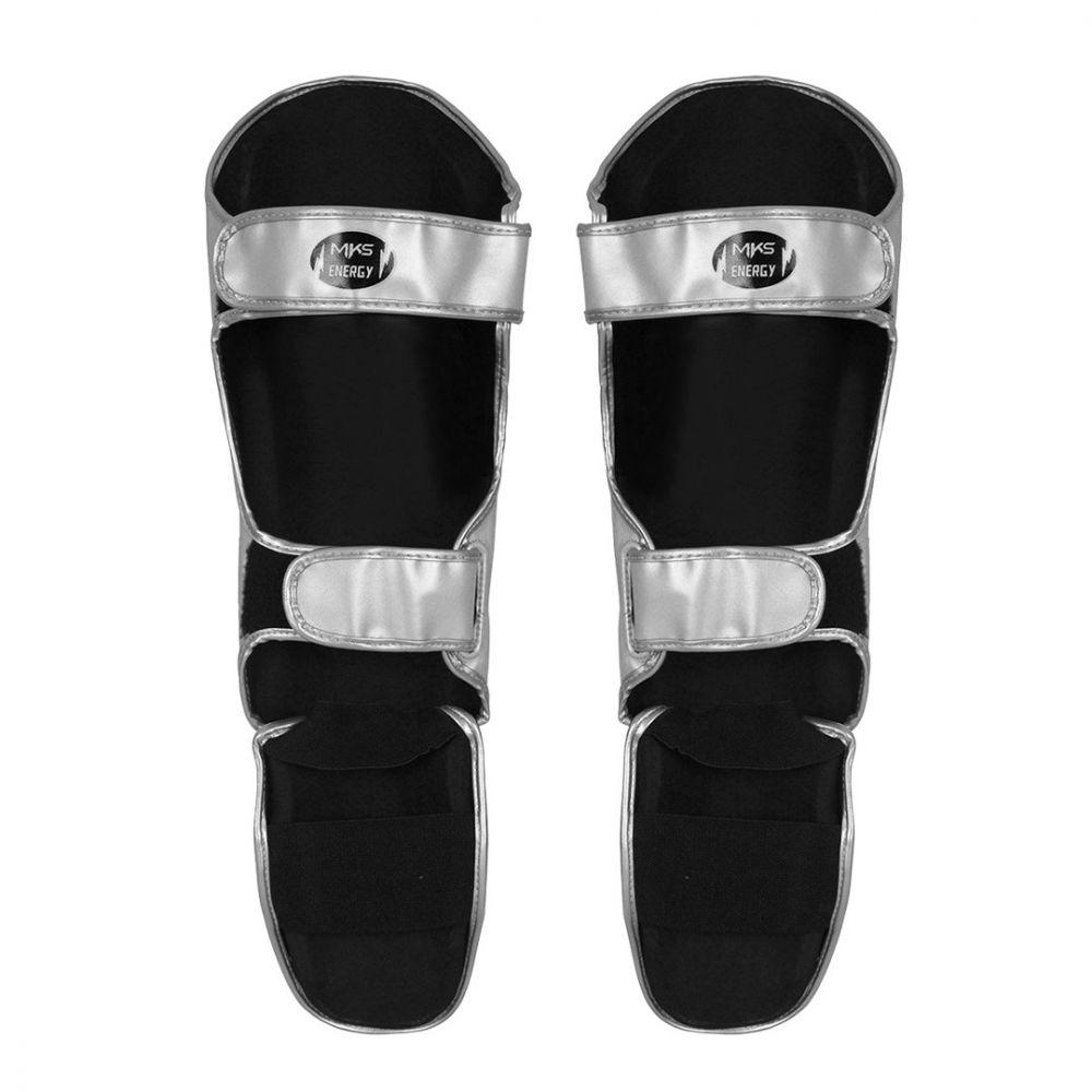 Miniatura Caneleira de Muay Thai e Kickboxing Mks Energy V2 Silver G