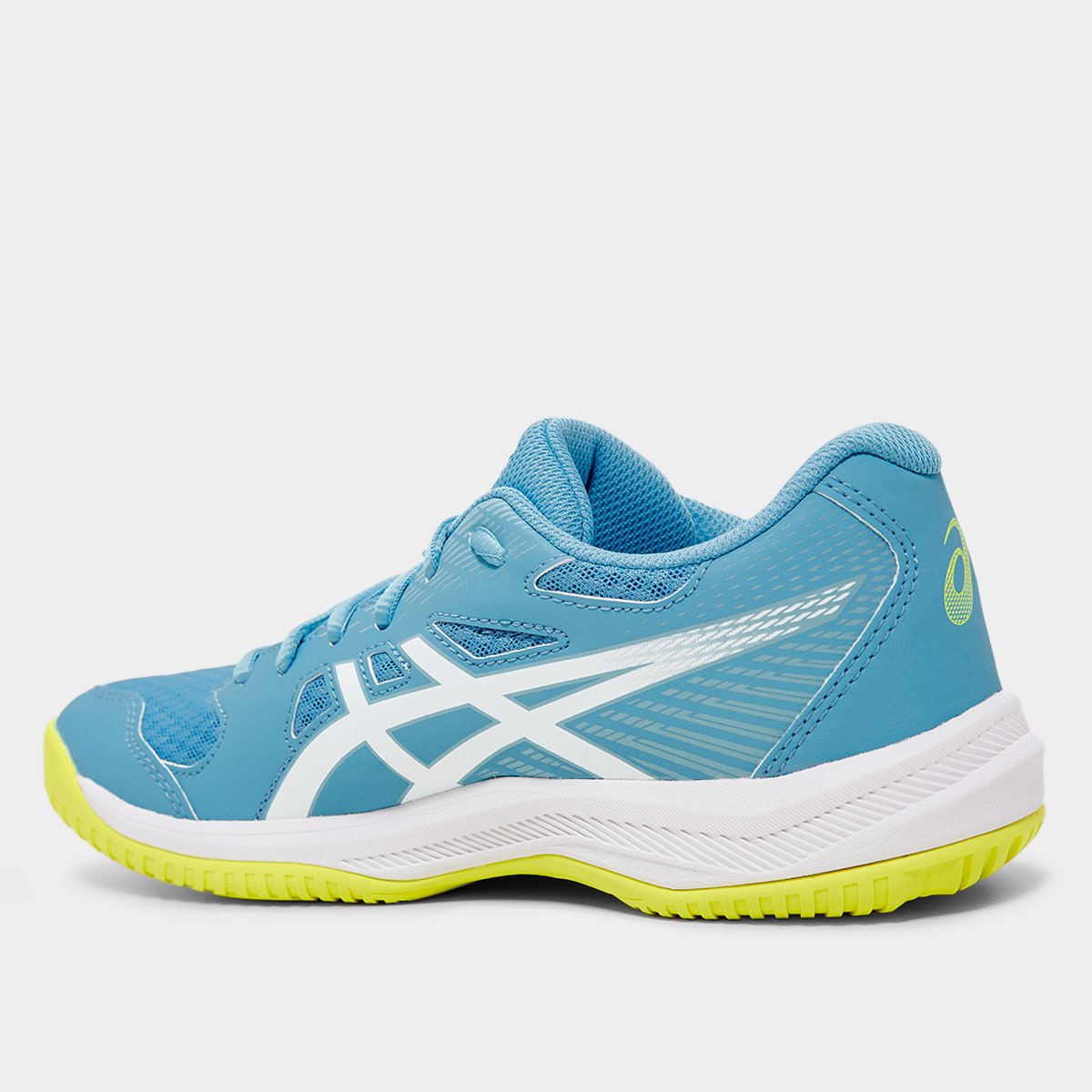 Miniatura Tênis Asics Upcourt 6 Feminino Azul+Off White - 34