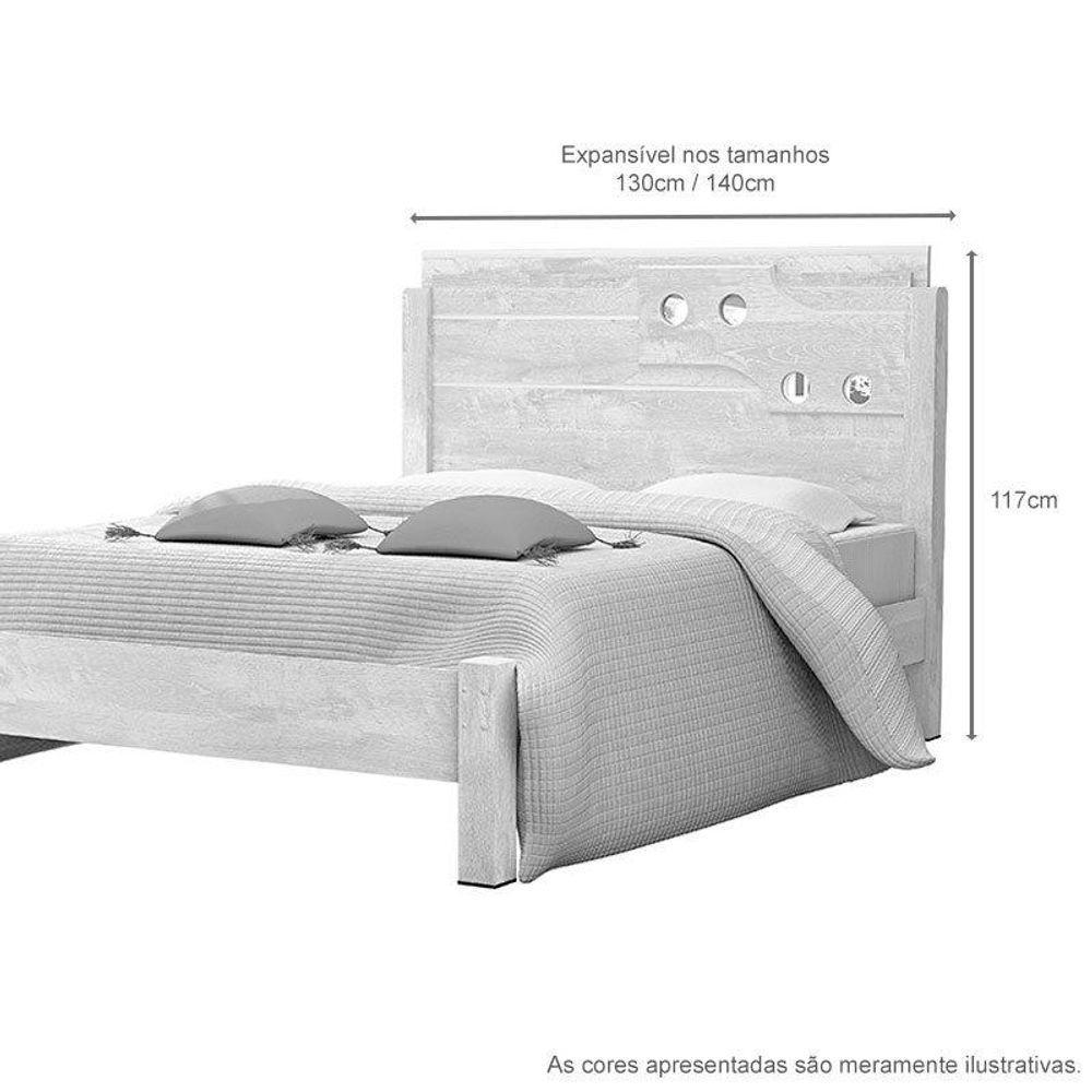 Miniatura Cama De Casal Luiza 1,40 Branco - Vitamov