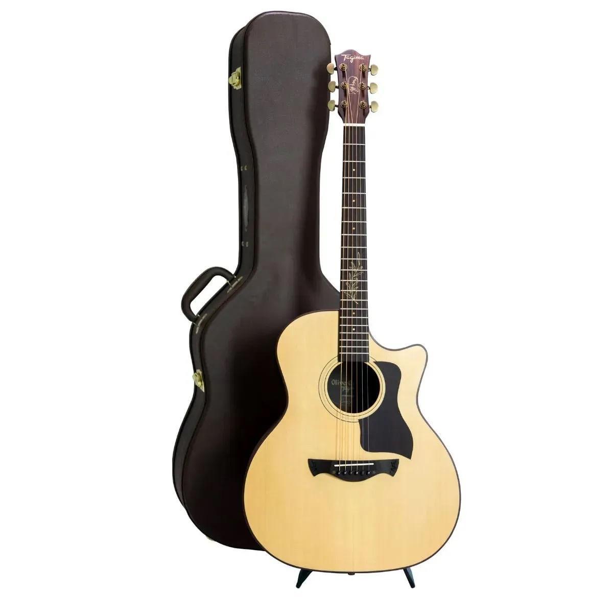 Miniatura Violao Tagima M. Jumbo Elegance Cut. Aco T Spruce S. B/S