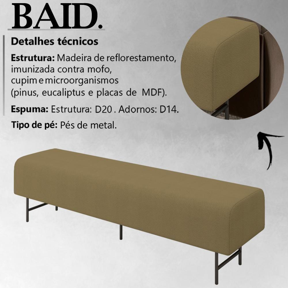 Miniatura Puff Recamier 143 Cm Pes Metal Baid Veludo Sl 945 Peer Sl 945