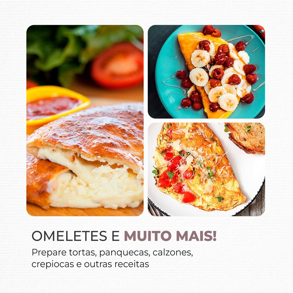 Miniatura Omeleteira Elétrica Mondial Easy Omelet OM-02 Preta 220V 220V