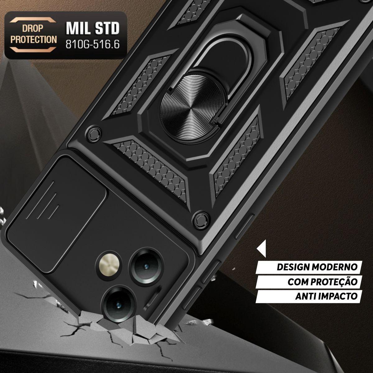 Capa Case para Moto G14 - Resistente Anti Impacto - Preto