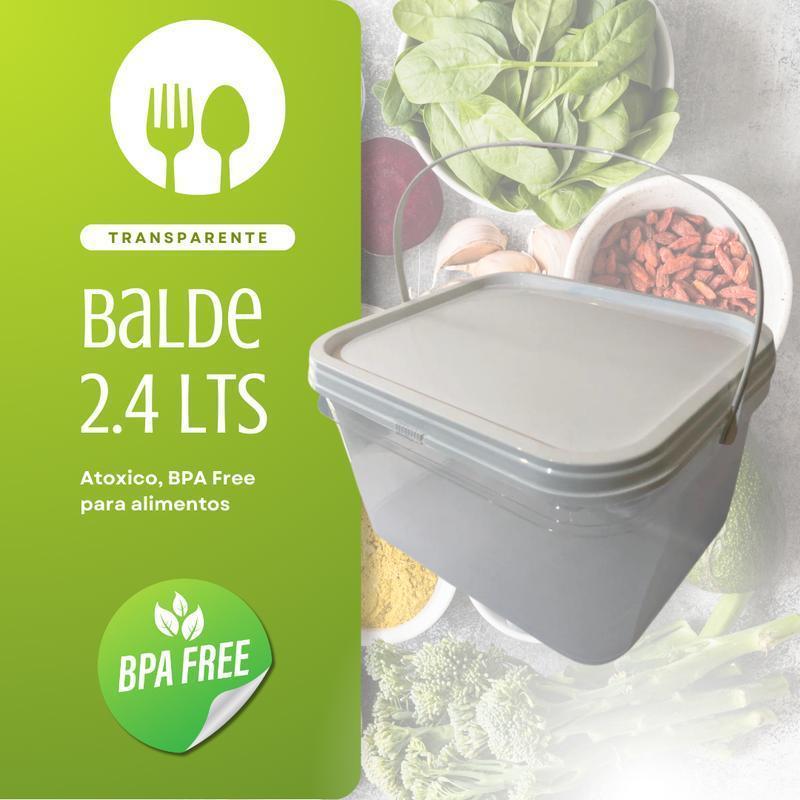 Miniatura Pote Para Açai 2.4 Litros Transparente - Kit 10 Peças