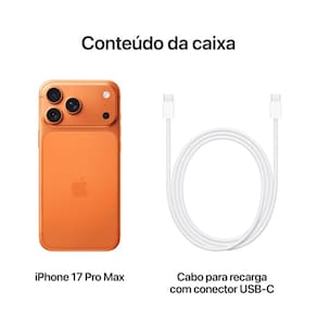 Apple iPhone 17 Pro Max 512GB 6,9" 48MP Laranja-Cósmico