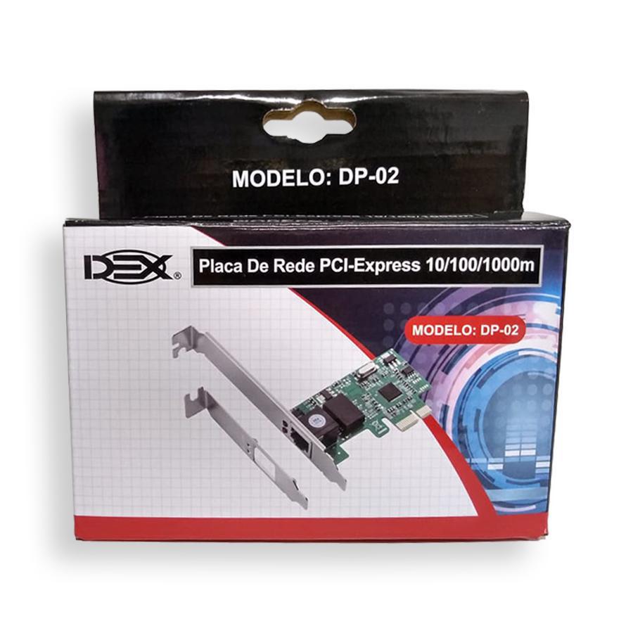Miniatura Placa De Rede Gigabit 10/100/1000 Mb/S Pci Rj45 Dp-02 Dex Homologação: 37062009020