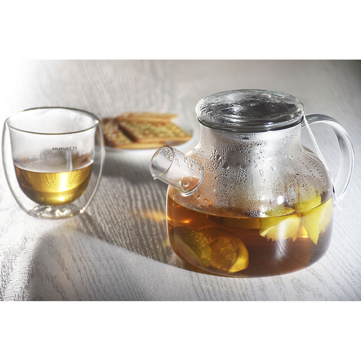 Bule de Vidro Borossilicato com Infusor para Chá em Aço Inox 1000ml - Bugatti