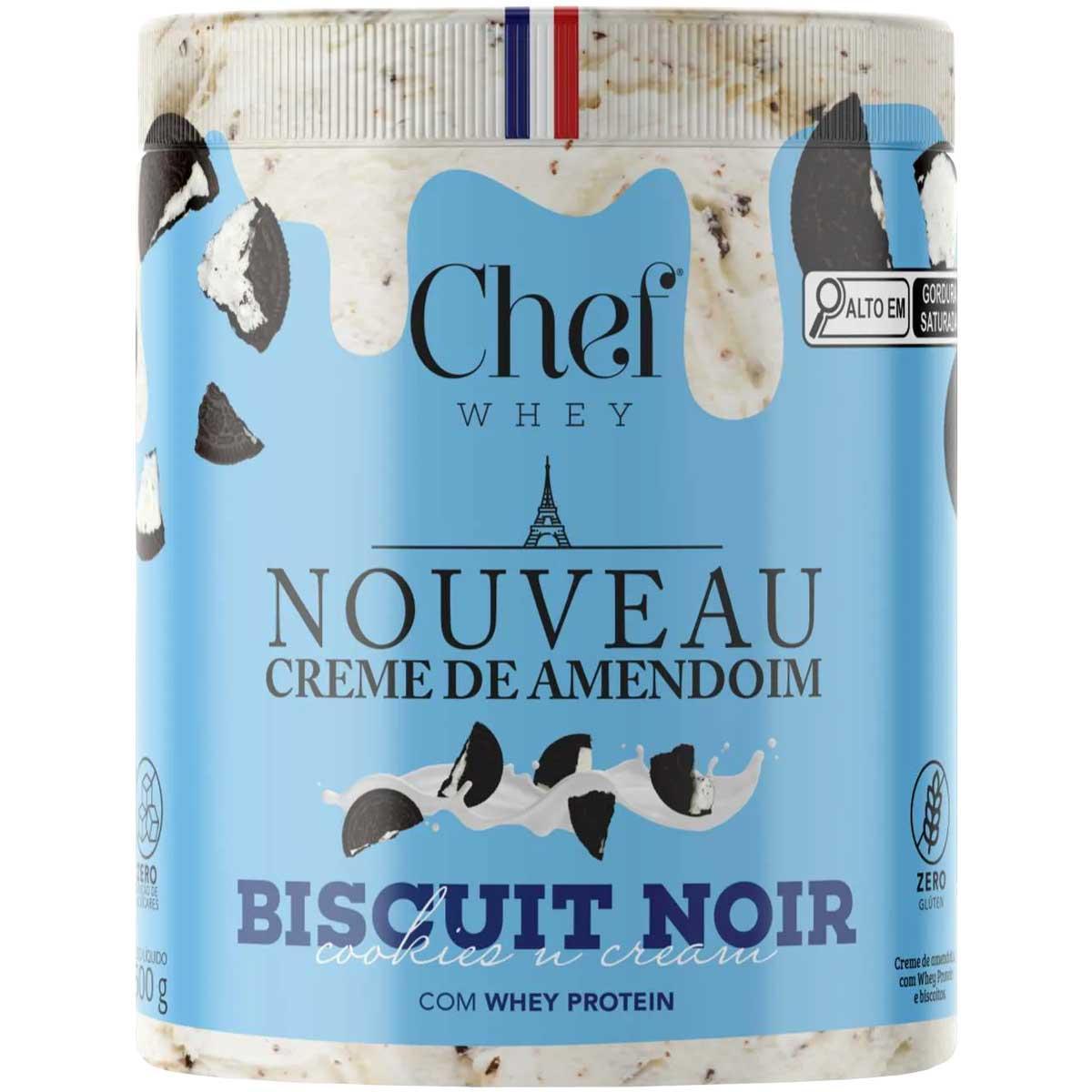 Miniatura Creme De Amendoim Sem Açucar Chef Whey 600G Cookies Cream