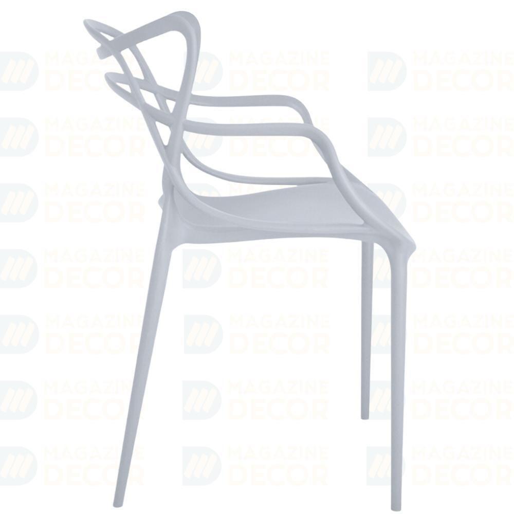 Miniatura Conjunto Mesa De Jantar Redonda Marci Natural 100cm Com 4 Cadeiras Allegra - Cinza