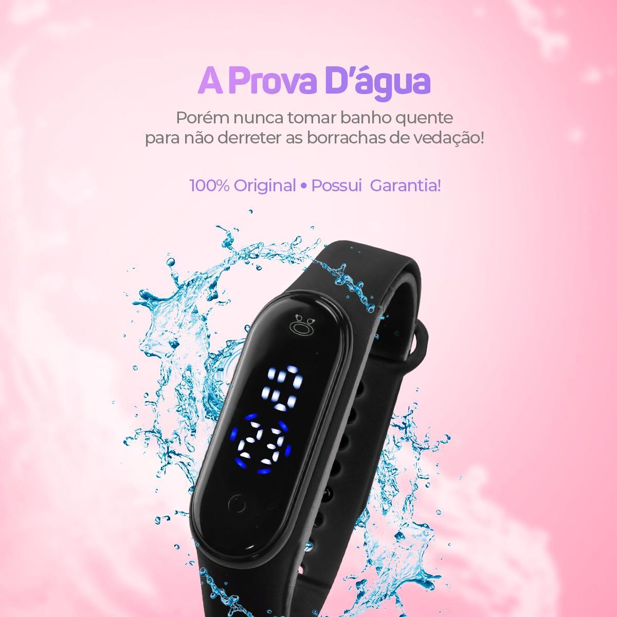 Relógio Feminino Digital Led Silicone Bracelete Orizom Maria