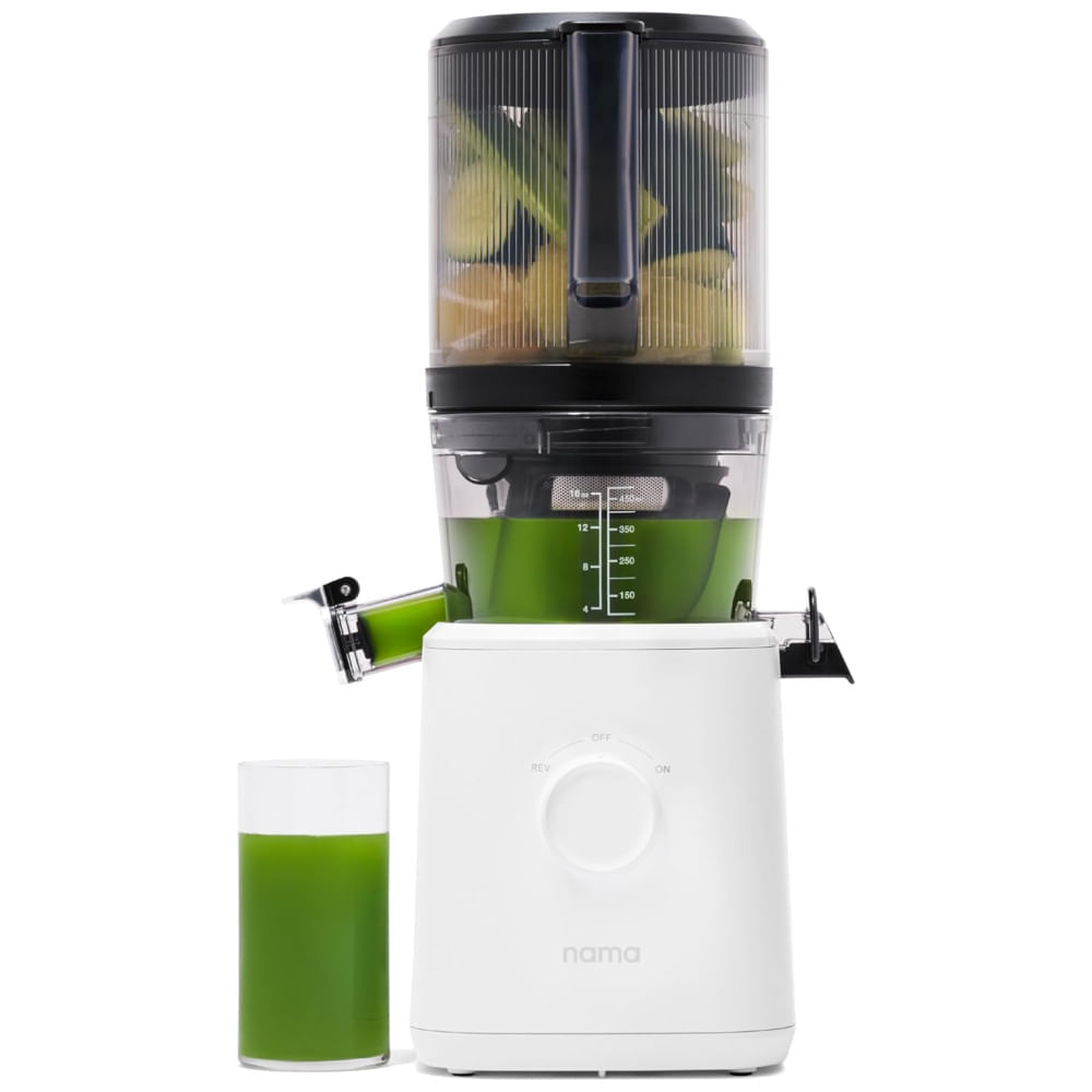 Miniatura Espremedor de Frutas Nama J2 Automático com Sistema de Extração a Frio, Tubo Amplo para Frutas Inteiras - Menos Desperdício