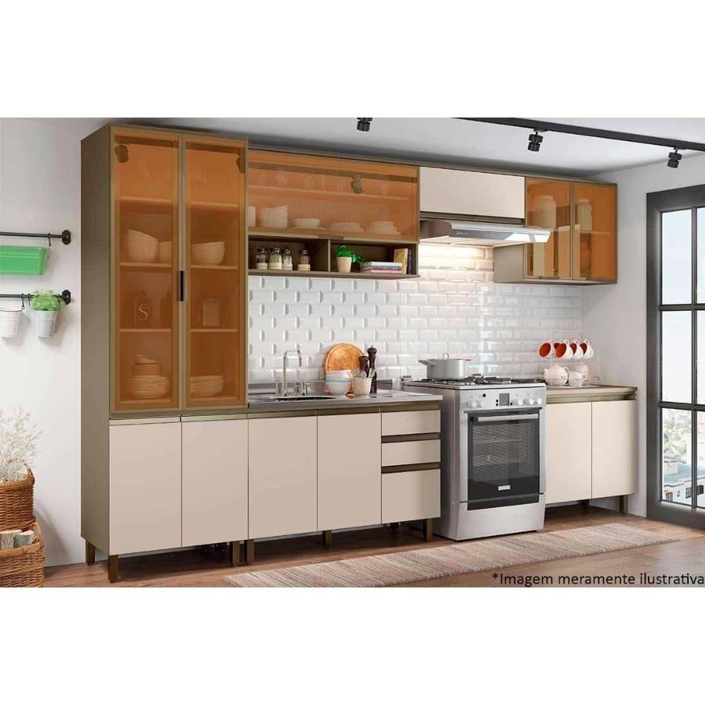Miniatura Armário Aéreo Cozinha Modulado Connect 80cm 1 Porta Basculante Off White - Henn