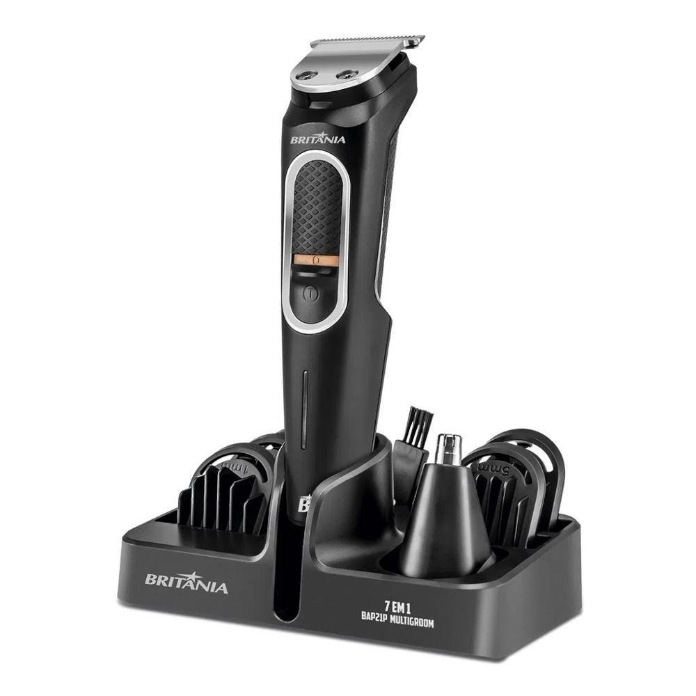 Miniatura Aparador De Pelos Britânia Bap21P Multigroom Preto Bivolt
