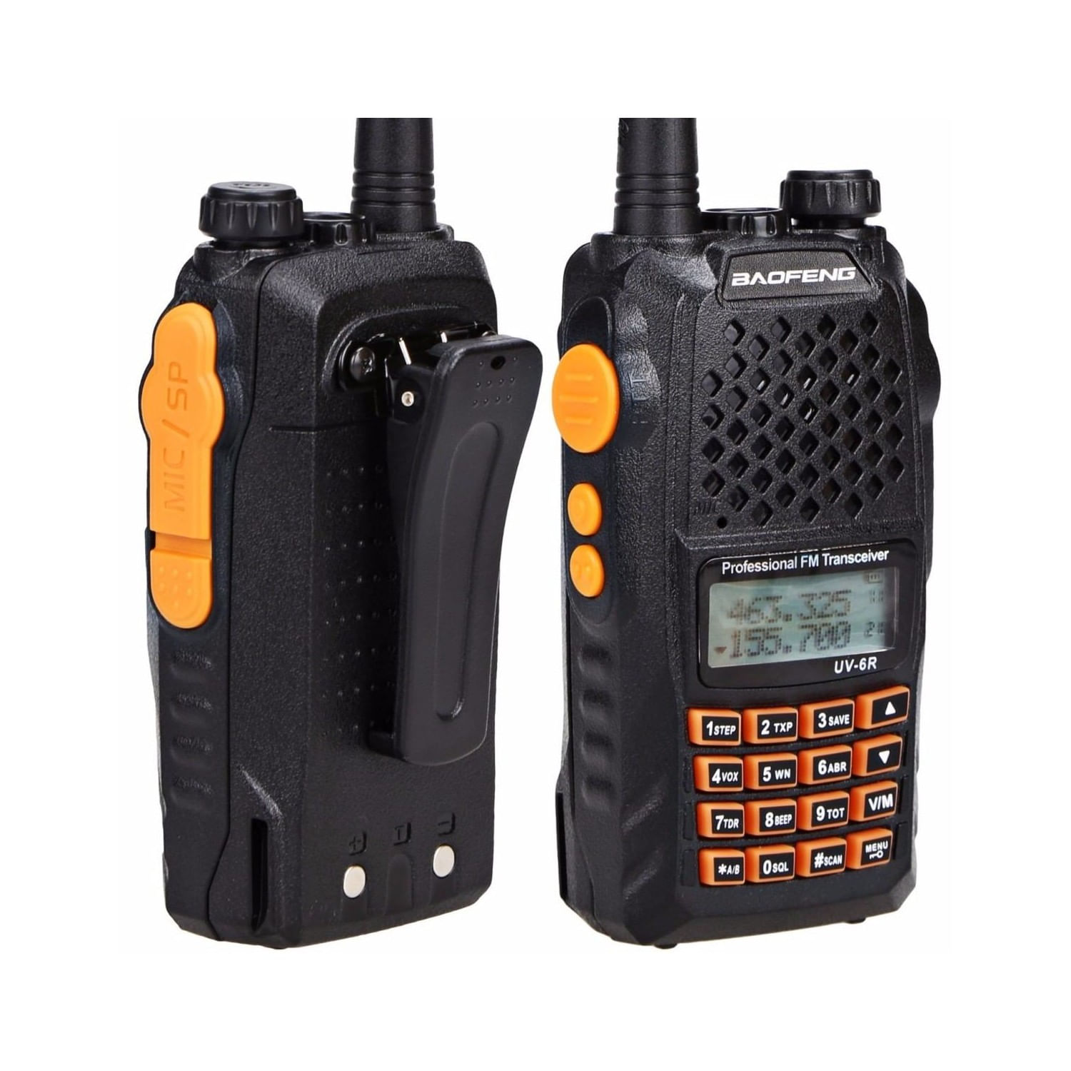 Miniatura Radio Comunicador Segurança Baofeng Uv 6r Syc + Fone