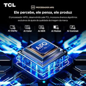 Miniatura Smart TV 50" TCL 50C6KS 4K QD-Mini Led 60Hz com Sistema Operacional Google TV