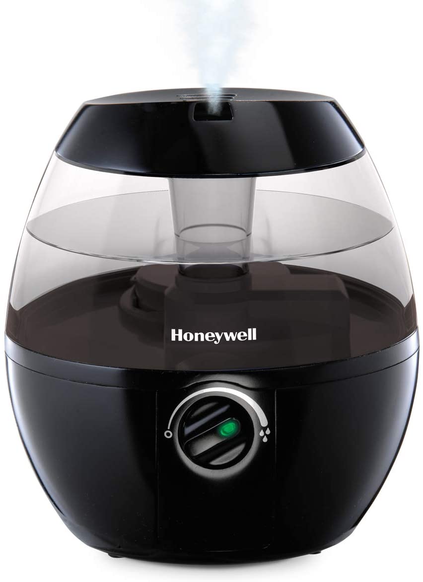 Miniatura Honeywell Umidificador/Evaporador Elétrico, 1L, alcance de 40m², automático, preto.