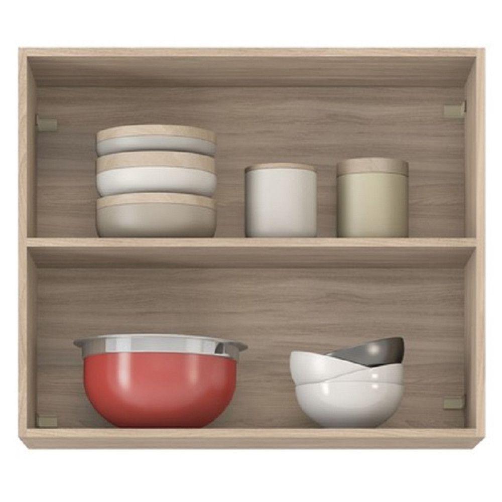 Miniatura Armário Aéreo Firenze 80cm 2 Portas 94241 Demóbile Avena Touch E Grafito