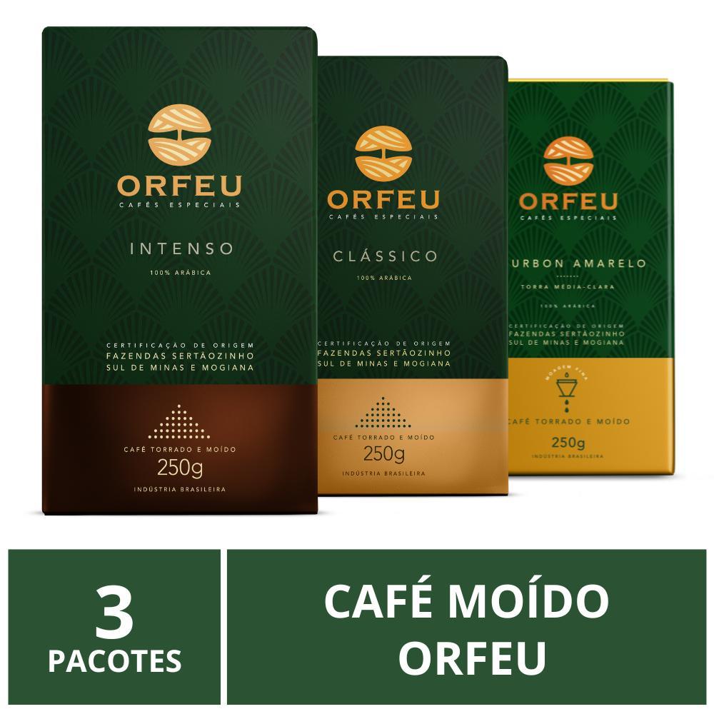 Miniatura Café Moído, 3 Pacotes De 250G, Orfeu