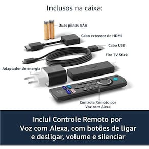 Fire TV Stick Amazon com Alexa e Controle Remoto Full HD - 2021