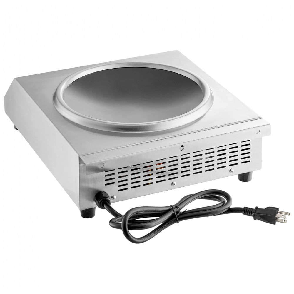 Miniatura Fogão Wok Indução Aço Inox Galaxy GIWC18 1800W 10 Níveis Potência 120V