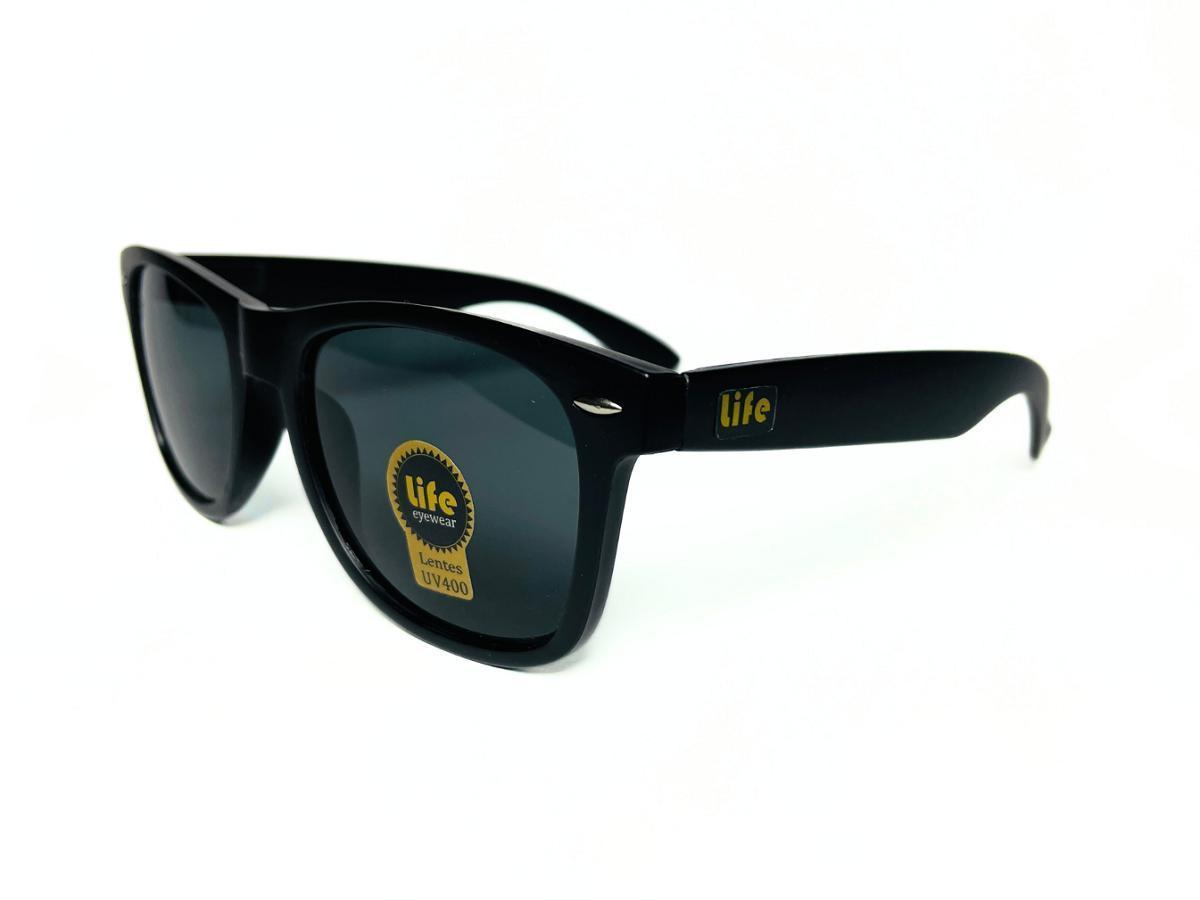 Miniatura Óculos De Sol Life New Way Preto Retangular