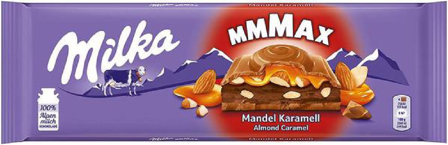 Miniatura Chocolate Milka Alomnd Caramel - Amêndoas Com Caramelo 300G