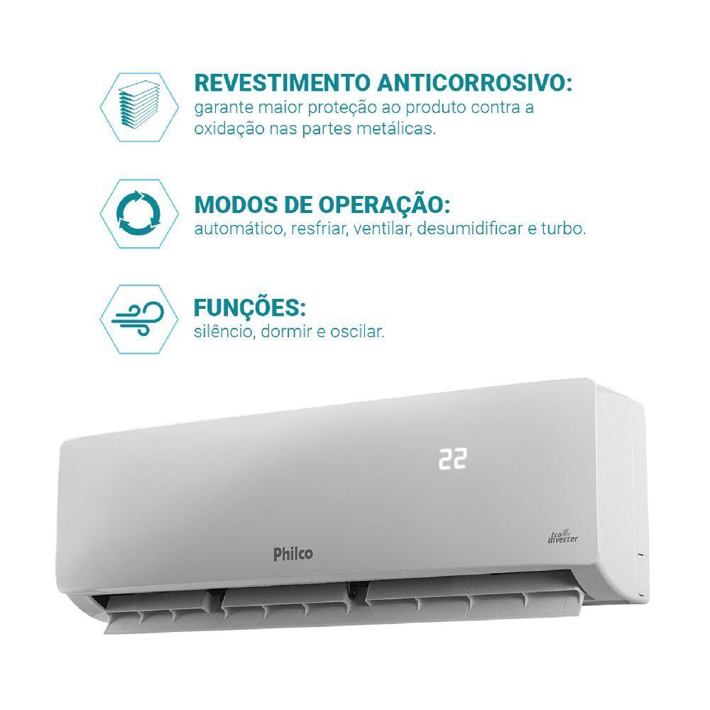 Miniatura Ar Condicionado Split Inverter Philco 12000 BTUs Quente e Frio 220V PAC12QC