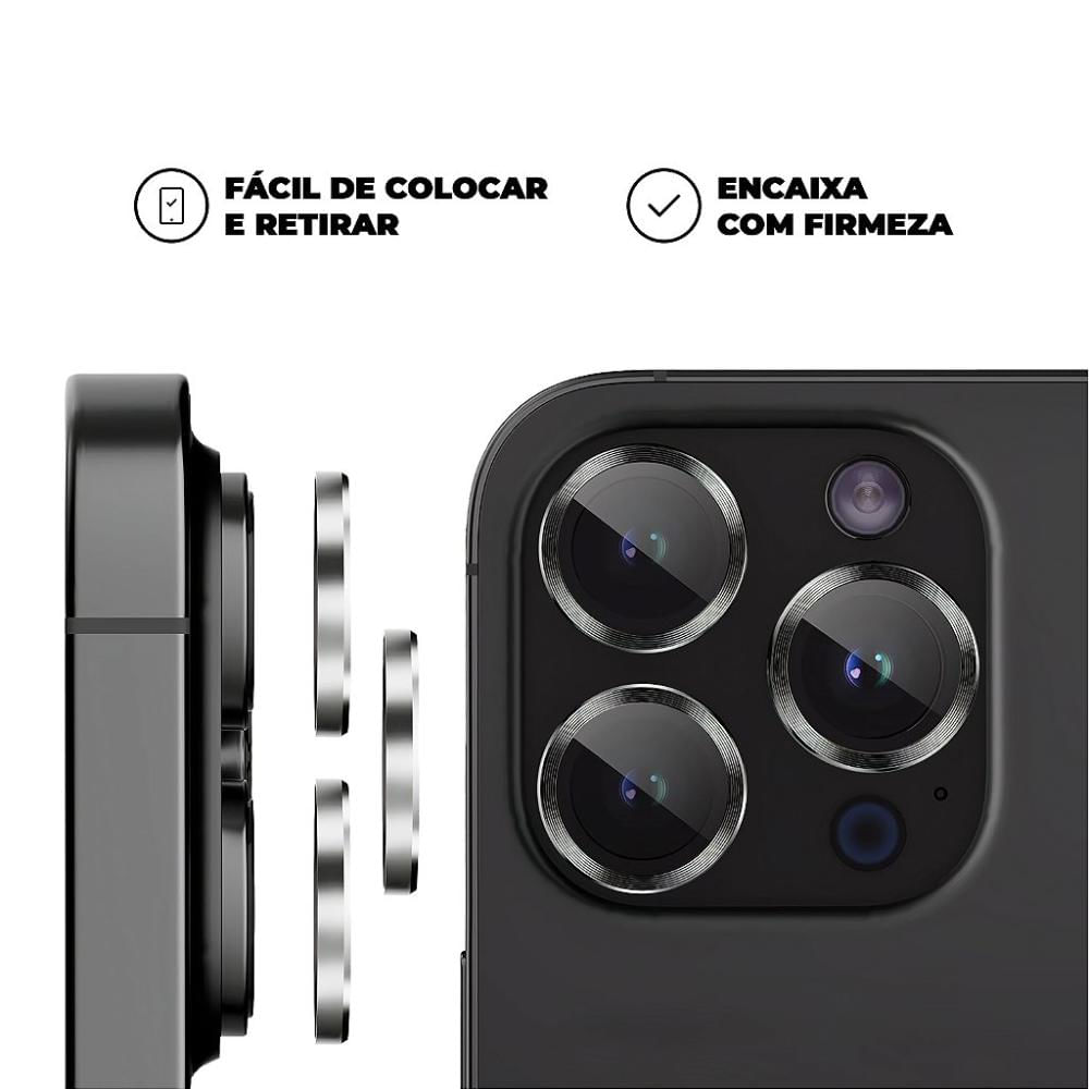 Miniatura Protetor de Lente para iPhone 14 Pro - One Armor - Frame para câmera - Prata - Gshield