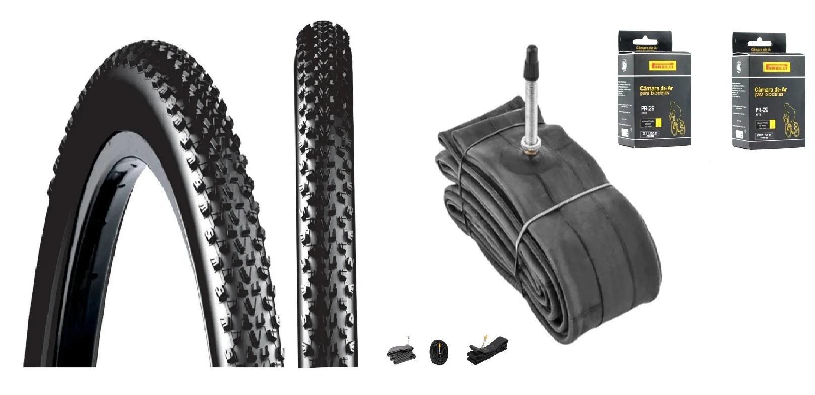Miniatura Par Pneu Dsi 29X2.10 Sri-94 Com Arame Câmaras Pirelli Aro 29