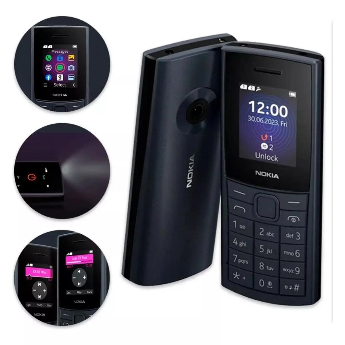 Miniatura Celular Nokia 110 4G Câmera Mp3 Tela 1.8 -150 Lg Sams Preto