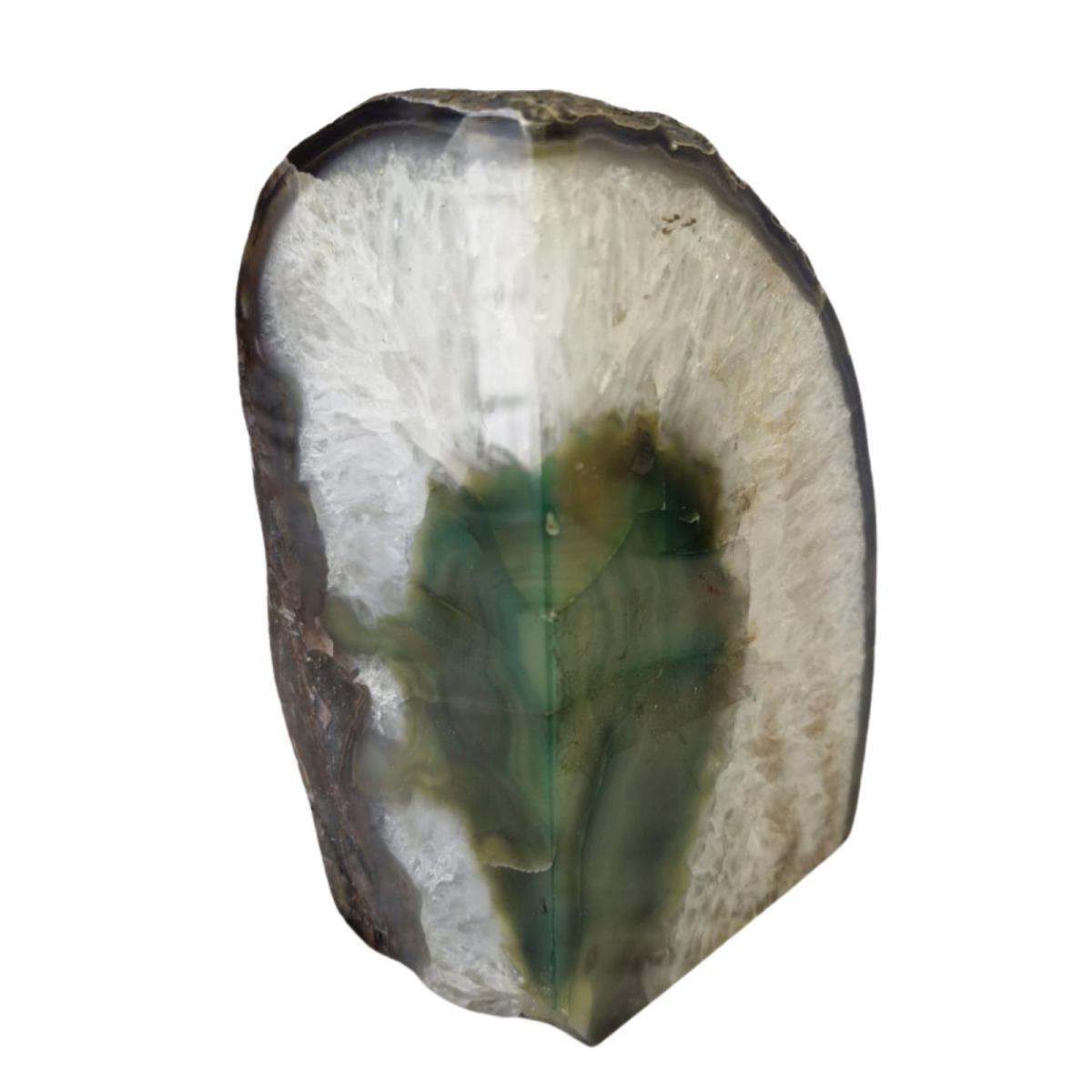 Miniatura Pedra Natural Geodo Ágata Verde 1,9 Kg A 2,0 Kg Decoração