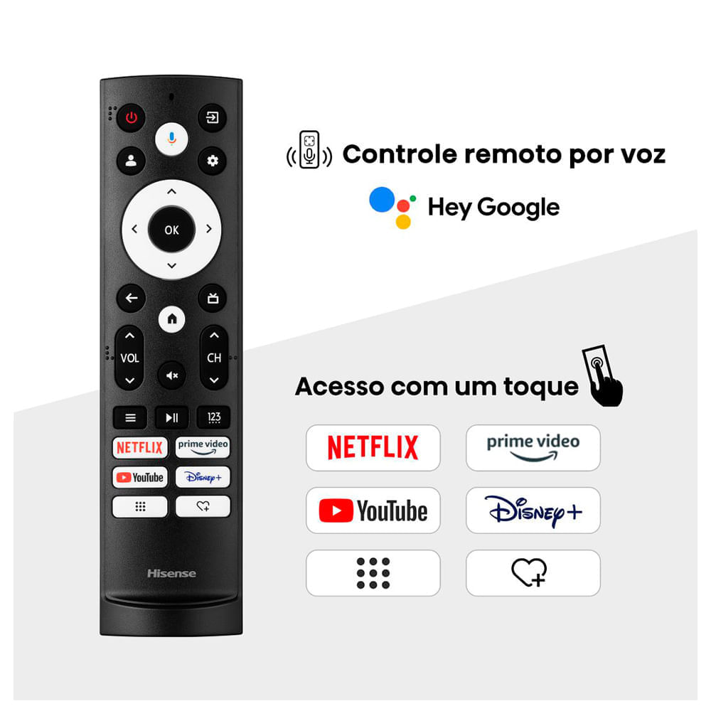 Smart TV Hisense QLED 4K UHD 50" 50Q6N Polegadas com Wi-Fi - 50A51HUA Bivolt
