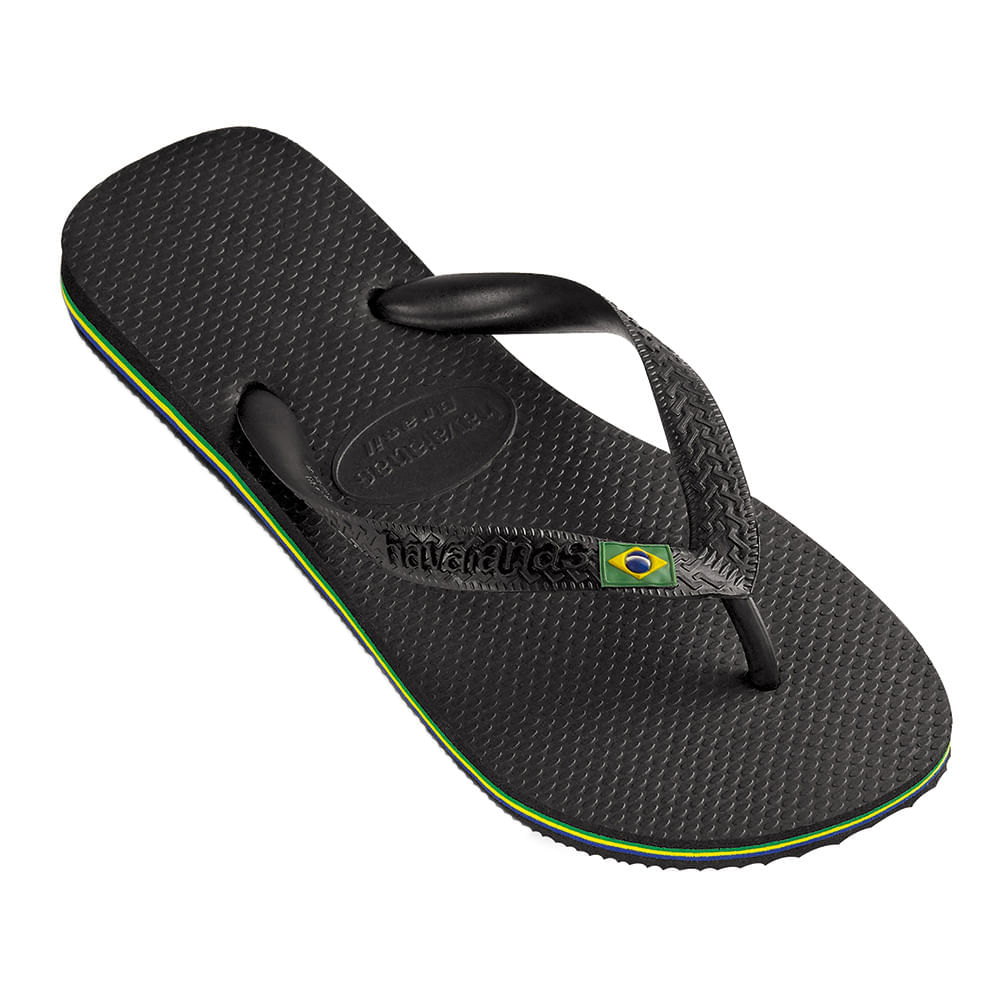 Miniatura Sandálias Havaianas Brasil Preto Tamanho 41/42 1 Par