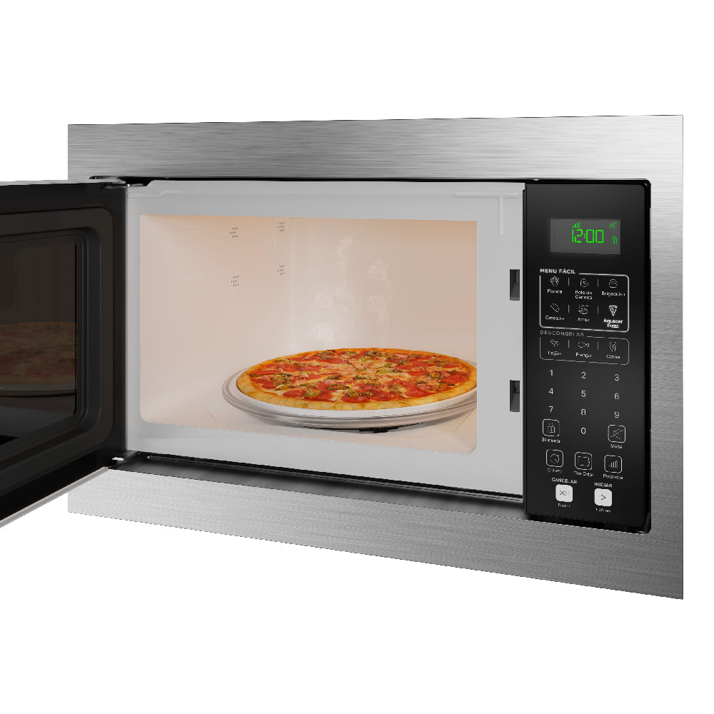 Micro-ondas Consul de Embutir 32 Litros Preto com Design Moderno e Menu Fácil - CM146AE 110V
