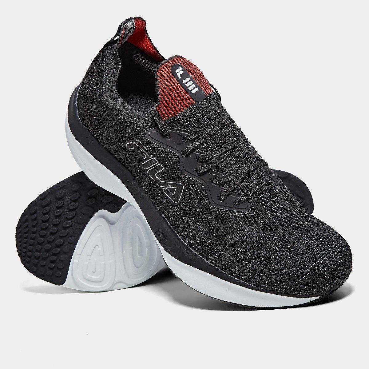 Miniatura Tênis Fila Go Trainer Masculino Preto+Vermelho - 38