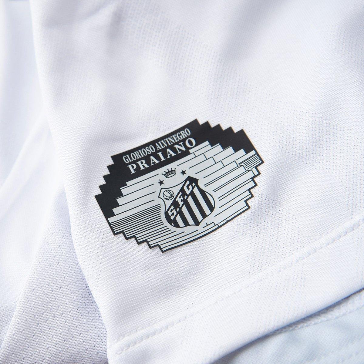 Miniatura Camisa Santos I 25/26 Neymar N° 10 Jogador Umbro Masculina Branco+Cinza - EGG
