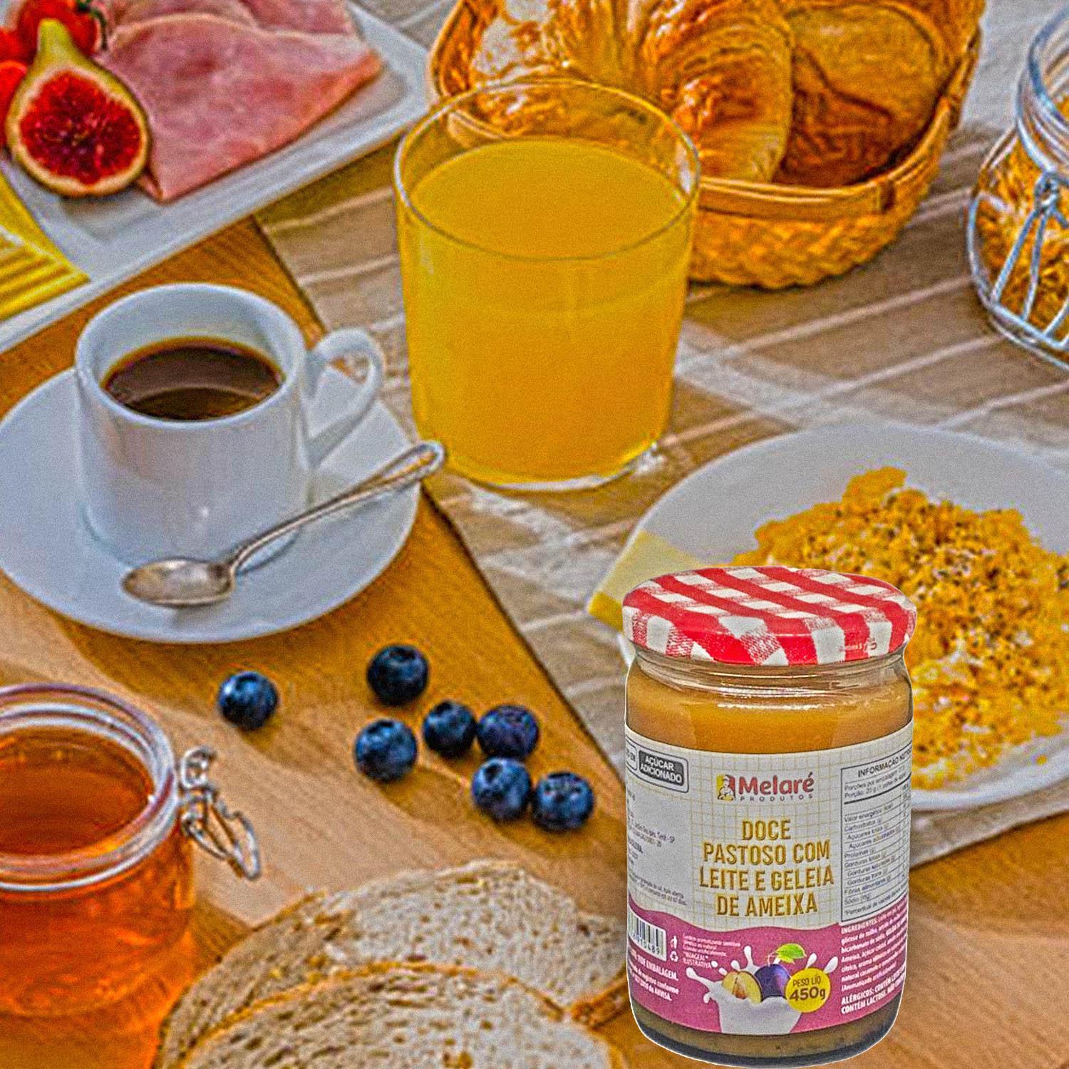 Miniatura Doce Pastoso Com Leite E Geleia De Ameixa Melaré 450G