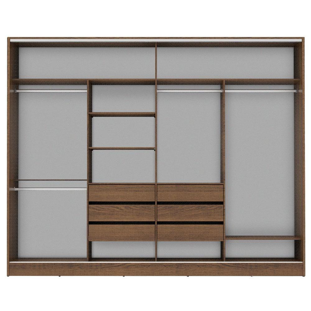 Miniatura Guarda Roupa Casal 4 Portas de Correr com Espelhos Madesa