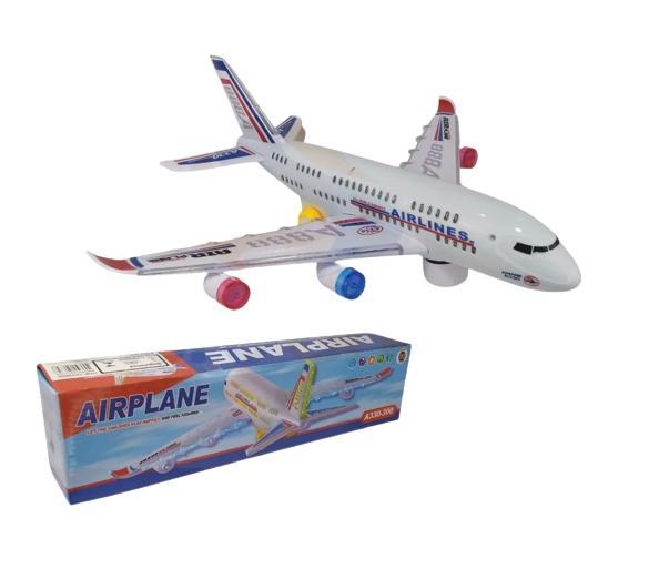 Miniatura Avião Airlines A330 Brinquedo Decorativo com Luzes e Sons