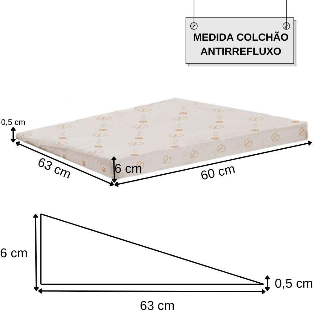 Miniatura Colchão Berço Tradicional Com Antirrefluxo D18 Baby Polar